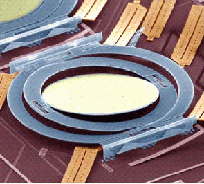 Figure 8: Microscope image of 2-axis MEMS mirror